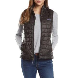 Patagonia Womens Black Nano Puffer Lightweight Primaloft Vest Size Medium